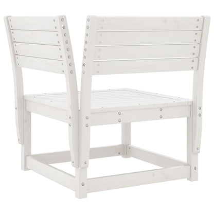vidaXL Garden Sofa Set | White | Solid Pine Wood | Large |  Modular