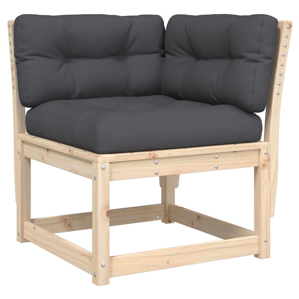 vidaXL 6 Piece Garden Sofa Set with Cushions Solid Wood Pine
