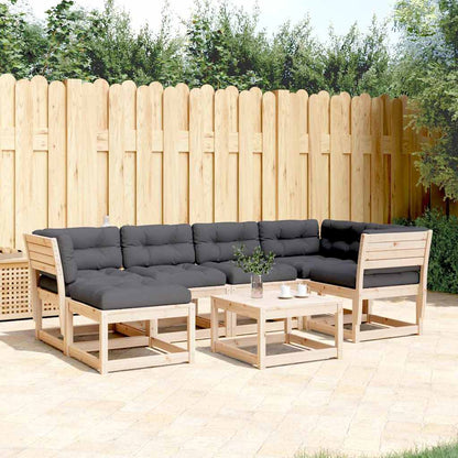 vidaXL 6 Piece Garden Sofa Set with Cushions Solid Wood Pine