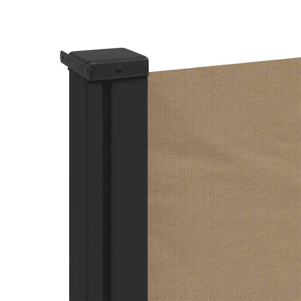 vidaXL Retractable Side Awning Taupe 100x300 cm