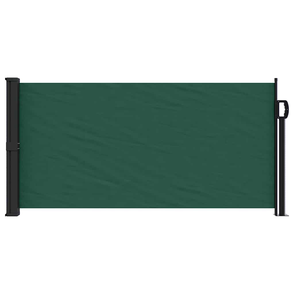 vidaXL Retractable Side Awning Dark Green 100x300 cm