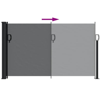 vidaXL Retractable Side Awning Black 117x300 cm