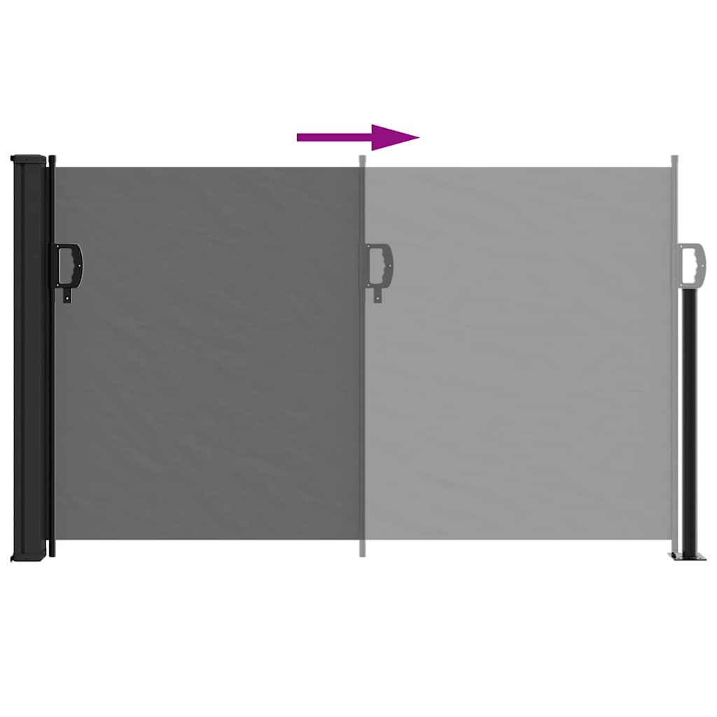 vidaXL Retractable Side Awning Black 117x300 cm