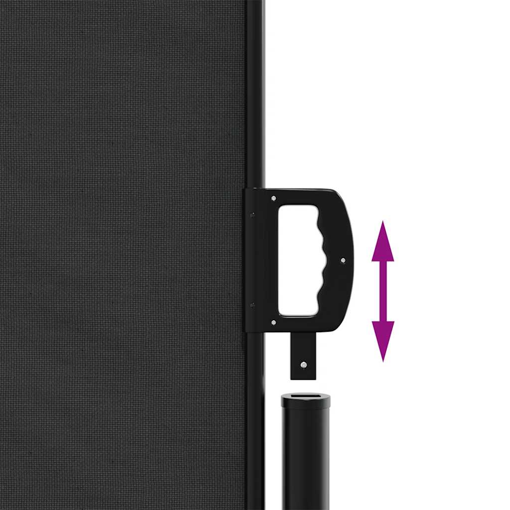 vidaXL Retractable Side Awning Black 117x300 cm