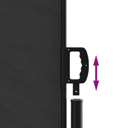 vidaXL Retractable Side Awning Black 117x300 cm