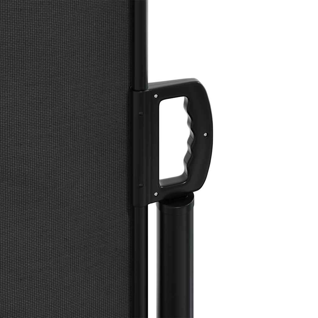 vidaXL Retractable Side Awning Black 117x300 cm