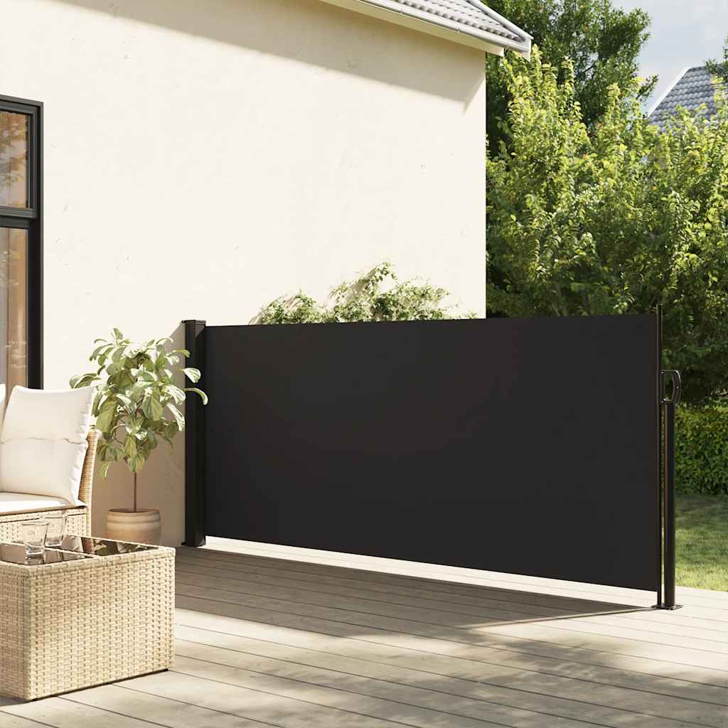 vidaXL Retractable Side Awning Black 117x300 cm