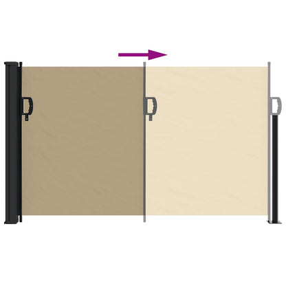 vidaXL Retractable Side Awning Beige 117x300 cm