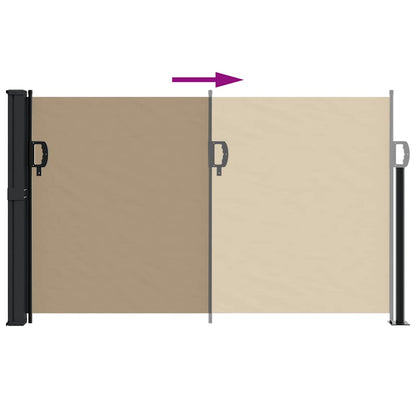 vidaXL Retractable Side Awning Taupe 117x300 cm