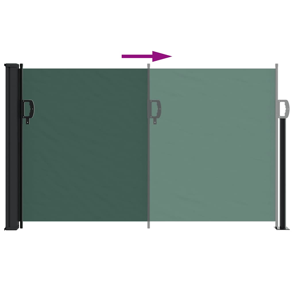 vidaXL Retractable Side Awning Dark Green 117x300 cm