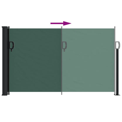 vidaXL Retractable Side Awning Dark Green 117x300 cm