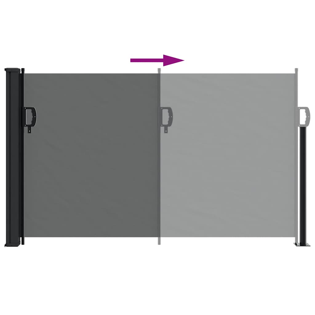 vidaXL Retractable Side Awning Anthracite 117x300 cm