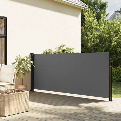 vidaXL Retractable Side Awning Anthracite 117x300 cm
