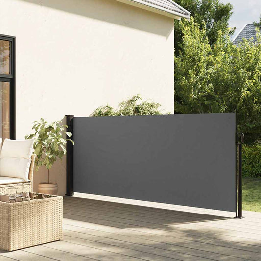 vidaXL Retractable Side Awning Anthracite 117x300 cm