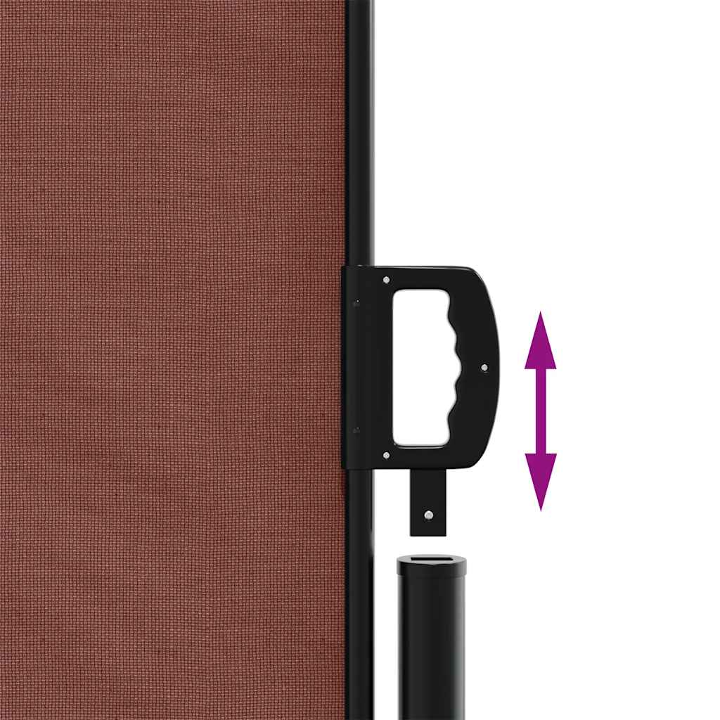 vidaXL Retractable Side Awning Brown 160x300 cm