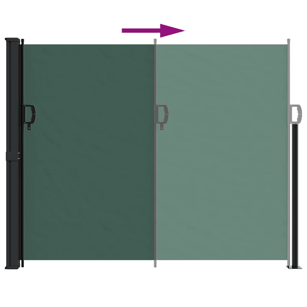 vidaXL Retractable Side Awning Dark Green 170x300 cm