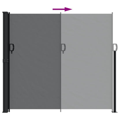 vidaXL Retractable Side Awning Black 180x300 cm