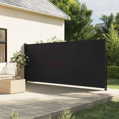 vidaXL Retractable Side Awning Black 180x300 cm