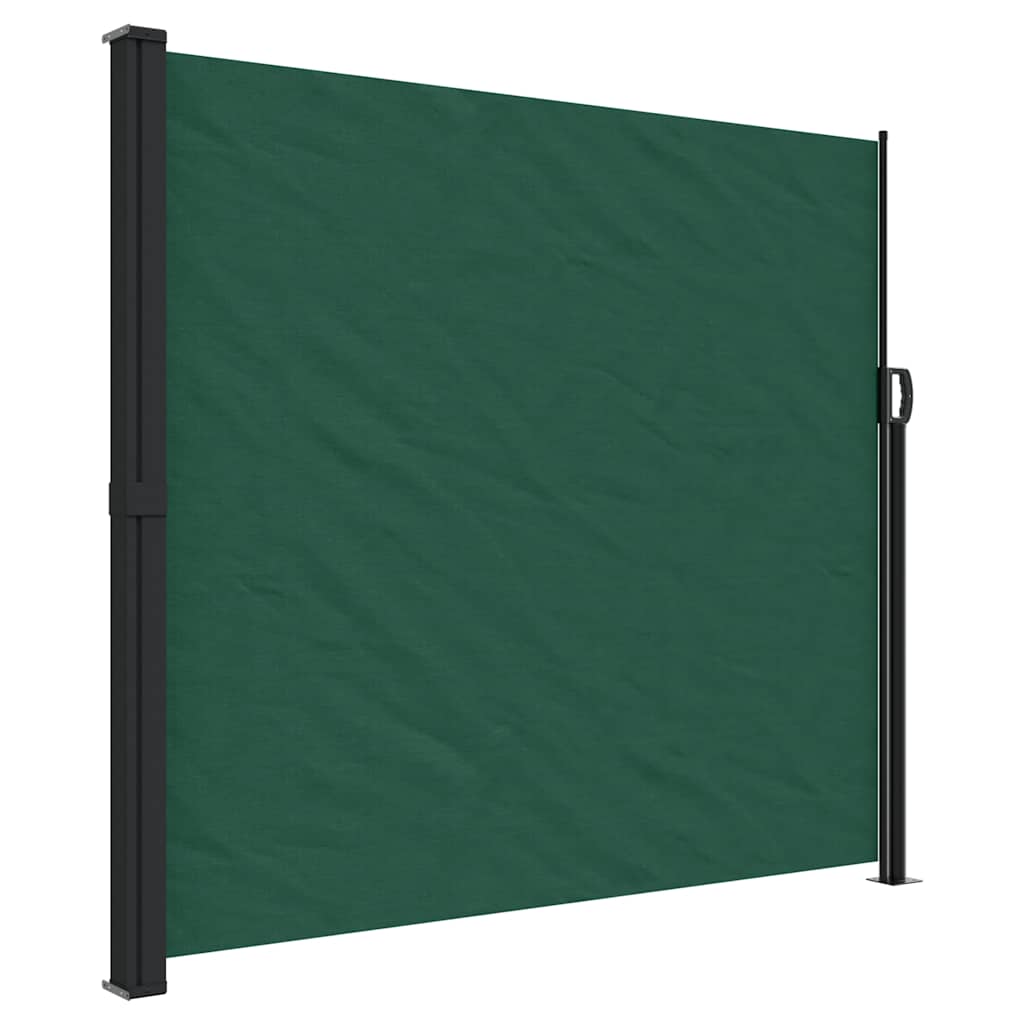 vidaXL Retractable Side Awning Dark Green 180x300 cm