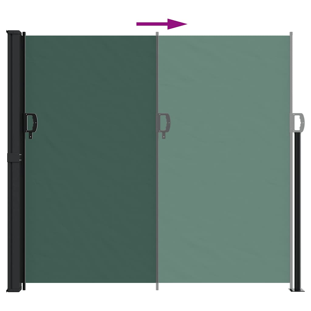 vidaXL Retractable Side Awning Dark Green 180x300 cm