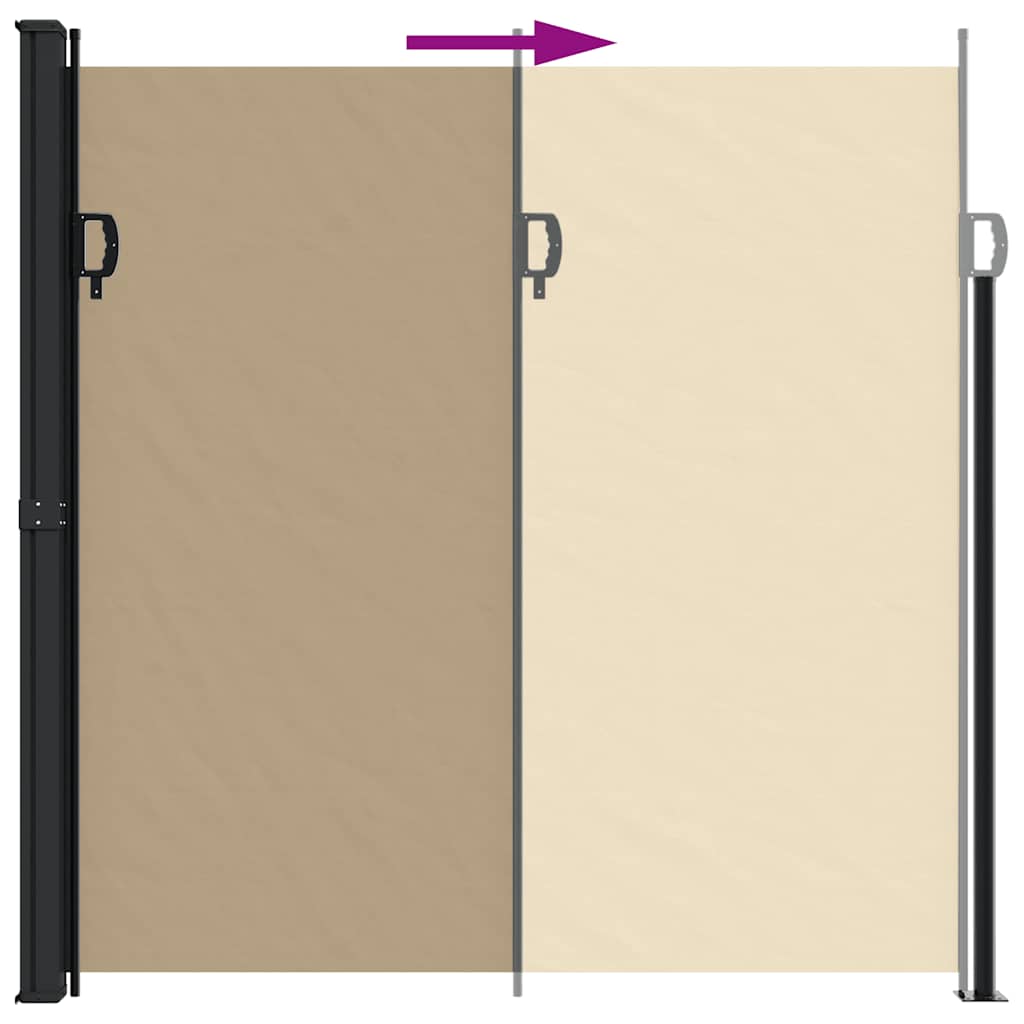 vidaXL Retractable Side Awning Beige 200x300 cm