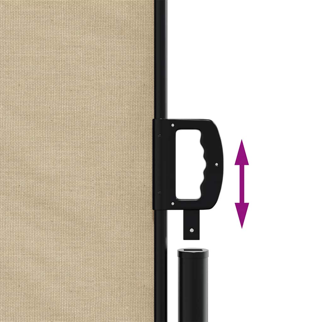 vidaXL Retractable Side Awning Beige 200x300 cm
