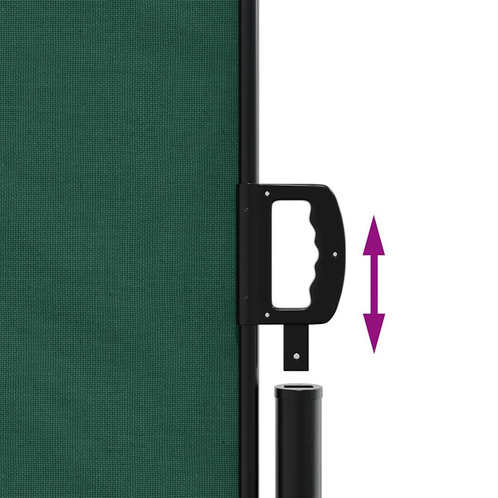 vidaXL Retractable Side Awning Dark Green 200x300 cm