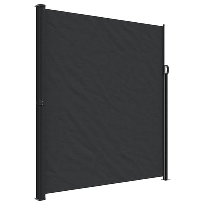 vidaXL Retractable Side Awning Black 220x300 cm