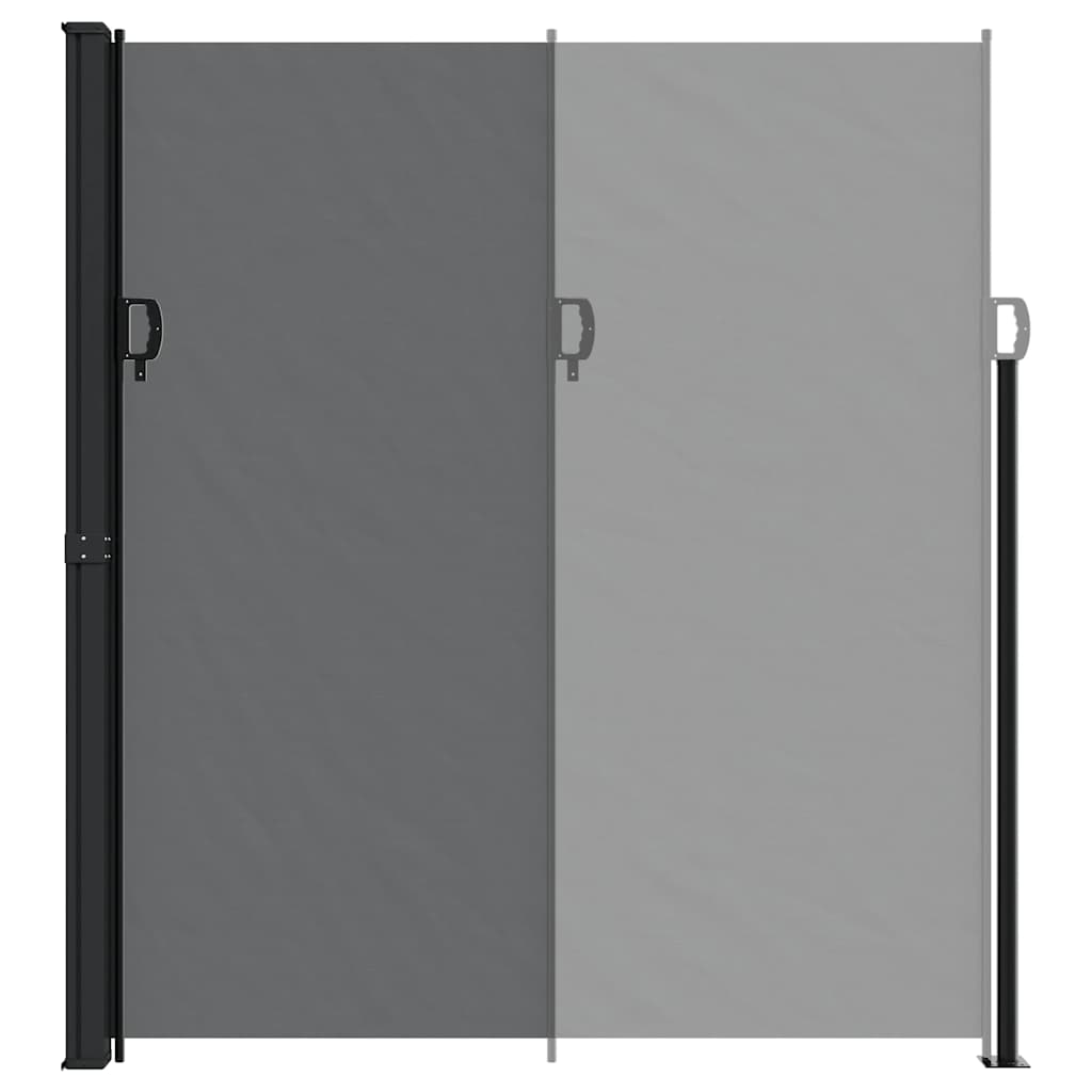 vidaXL Retractable Side Awning Black 220x300 cm