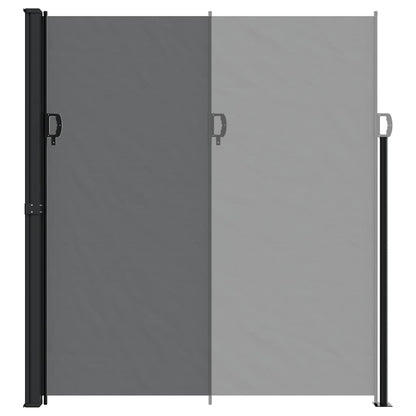 vidaXL Retractable Side Awning Black 220x300 cm