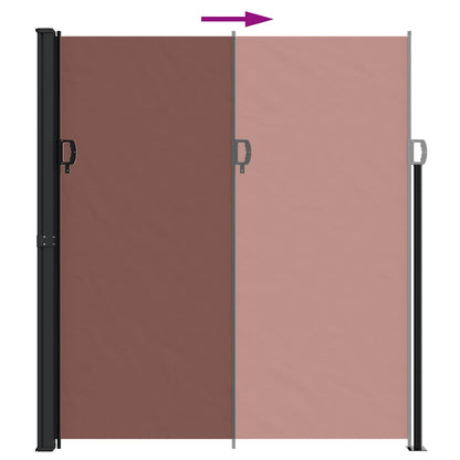 vidaXL Retractable Side Awning Brown 220x300 cm