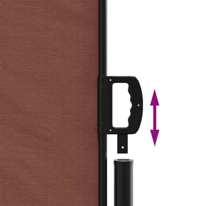 vidaXL Retractable Side Awning Brown 220x300 cm
