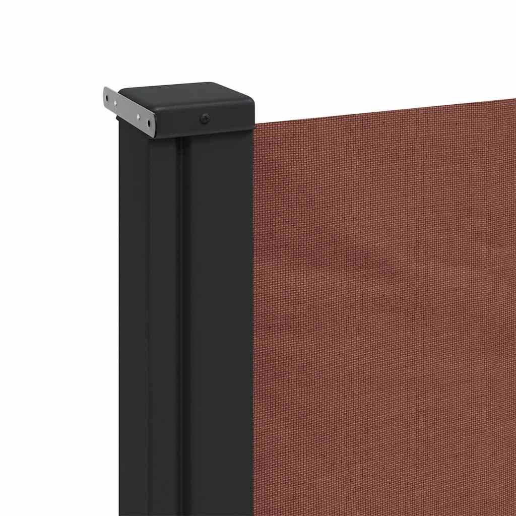 vidaXL Retractable Side Awning Brown 220x300 cm