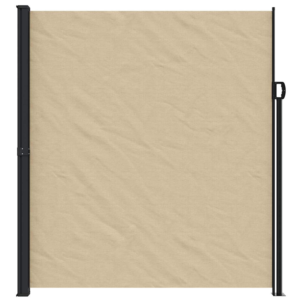 vidaXL Retractable Side Awning Beige 220x300 cm