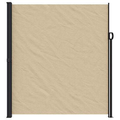 vidaXL Retractable Side Awning Beige 220x300 cm