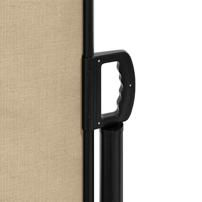 vidaXL Retractable Side Awning Beige 220x300 cm