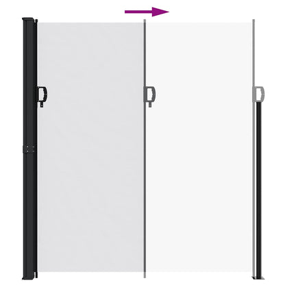 vidaXL Retractable Side Awning White 220x300 cm