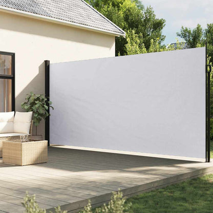 vidaXL Retractable Side Awning White 220x300 cm