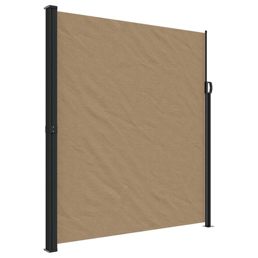 vidaXL Retractable Side Awning Taupe 220x300 cm