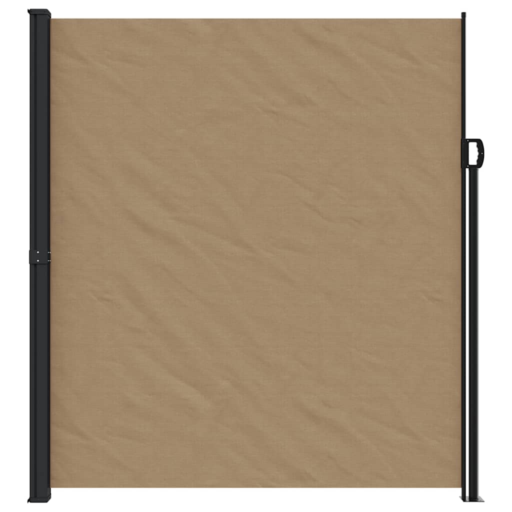 vidaXL Retractable Side Awning Taupe 220x300 cm