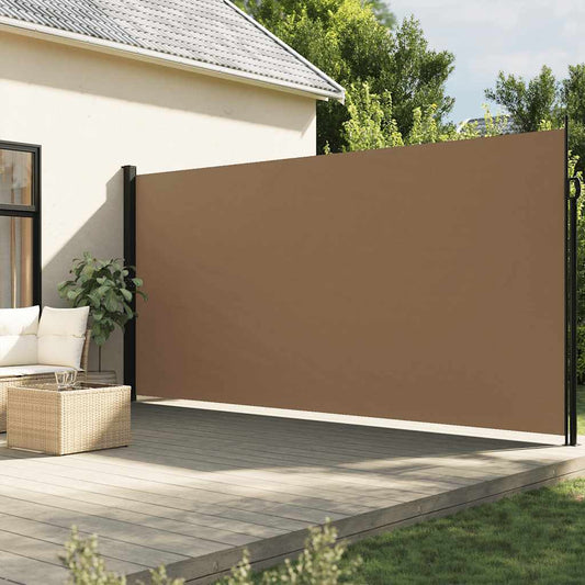vidaXL Retractable Side Awning Taupe 220x300 cm