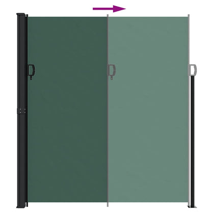 vidaXL Retractable Side Awning Dark Green 220x300 cm