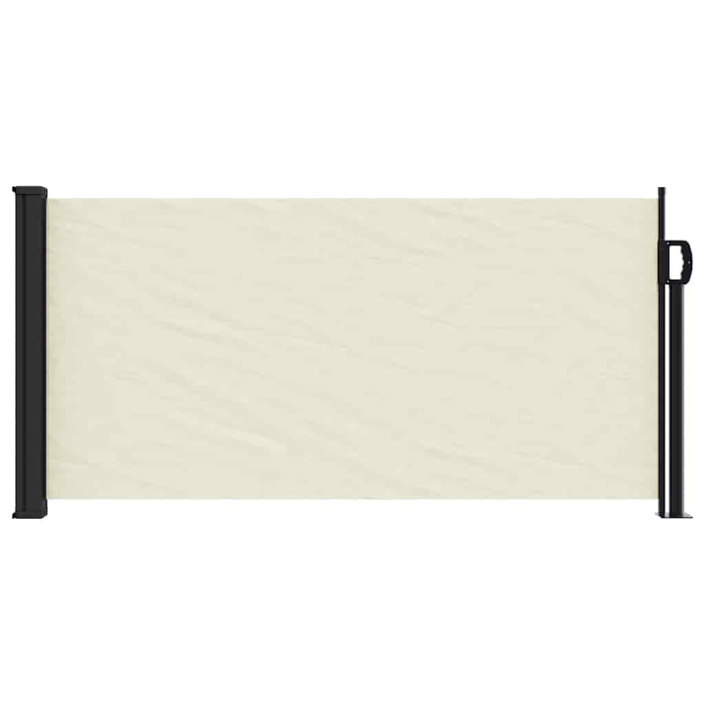 vidaXL Retractable Side Awning Cream 100x500 cm