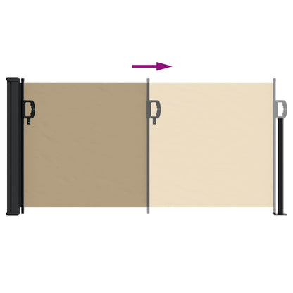 vidaXL Retractable Side Awning Beige 100x500 cm