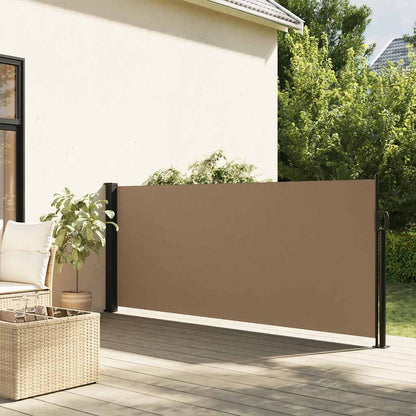 vidaXL Retractable Side Awning Taupe 100x500 cm