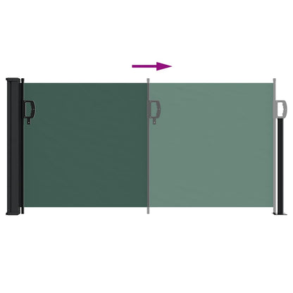 vidaXL Retractable Side Awning Dark Green 100x500 cm