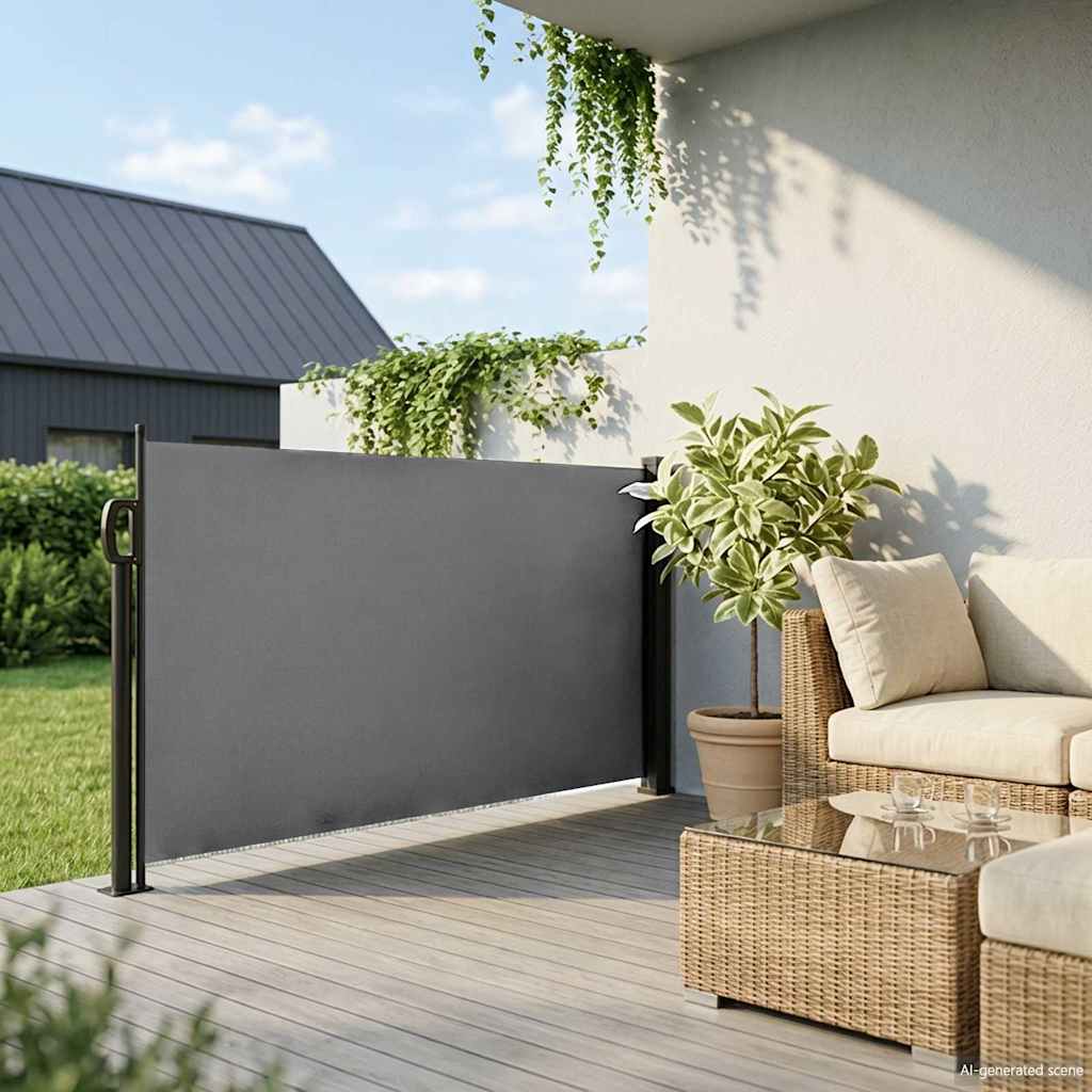 vidaXL Retractable Side Awning Anthracite 100x500 cm