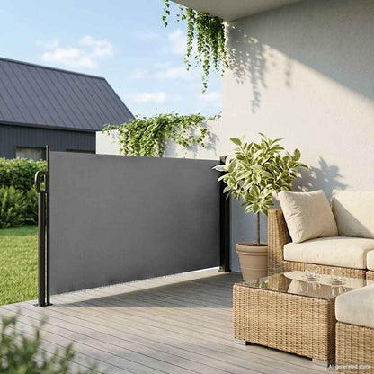 vidaXL Retractable Side Awning Anthracite 100x500 cm