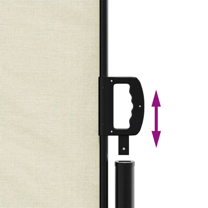 vidaXL Retractable Side Awning Cream 120x500 cm