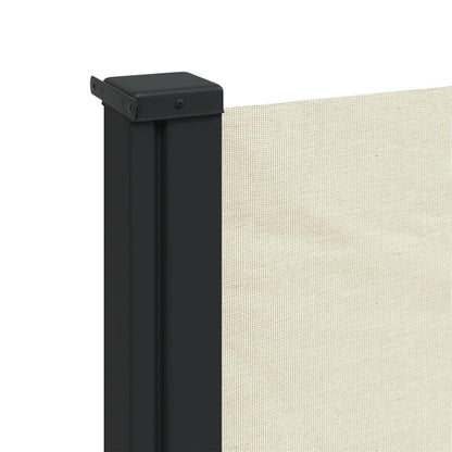vidaXL Retractable Side Awning Cream 120x500 cm
